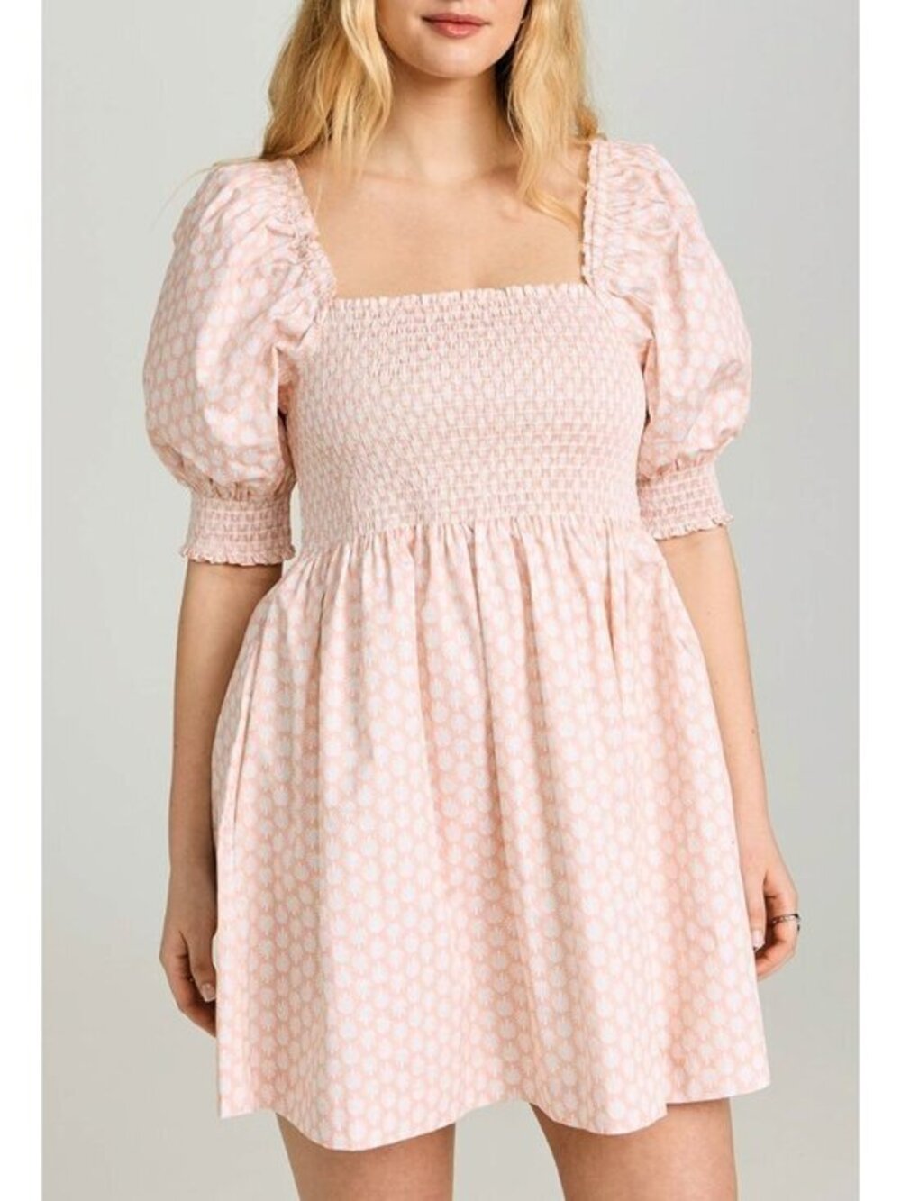 New Hill House Athena Nap Dress Pink Baroque Shells Large